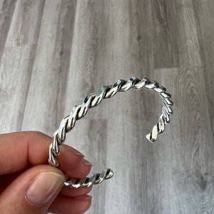 Silver Chain Cuff Bracelet